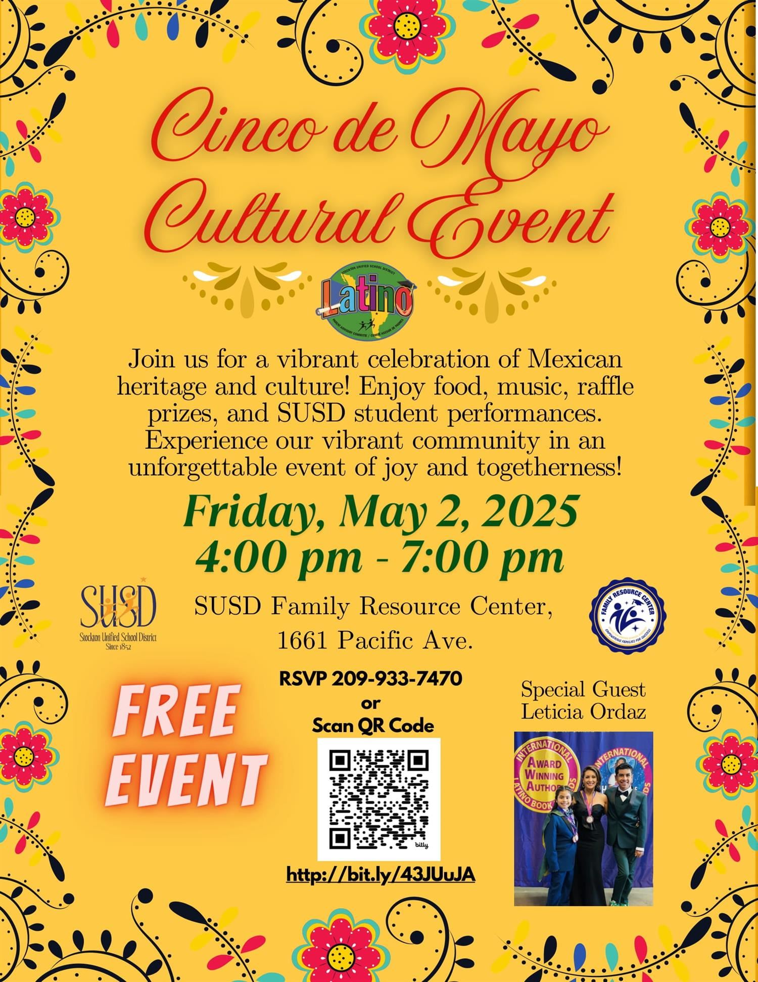  Join us for this free SUSD Cinco de Mayo event Friday, May 2nd!